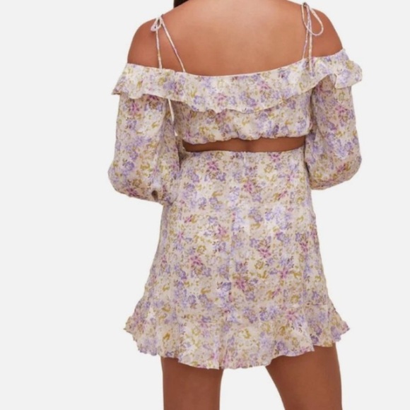 NWT ASTR the Label Anastasia Cottagecore Cutout Floral Dress - Picture 4 of 13